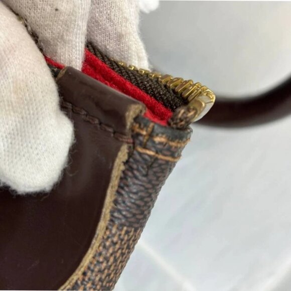 LOUIS VUITTON Saleya MM Shoulder Bag Damier Ebene Leather Brown N51182 72KB177 - Picture 13 of 16